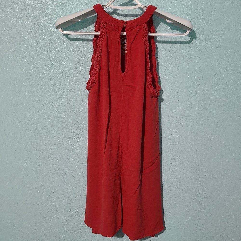 Eyeshadow Red Emdroidered Holtertop Dress L - Picture 2 of 6